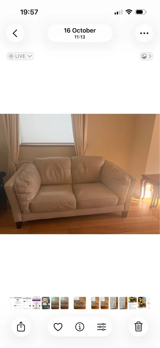 Leather Couch - Image 1