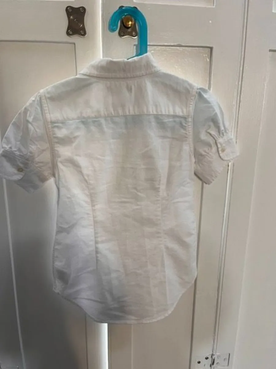 Ralph Lauren White Cotton Oxford Short-Sleeve Girl - Image 2