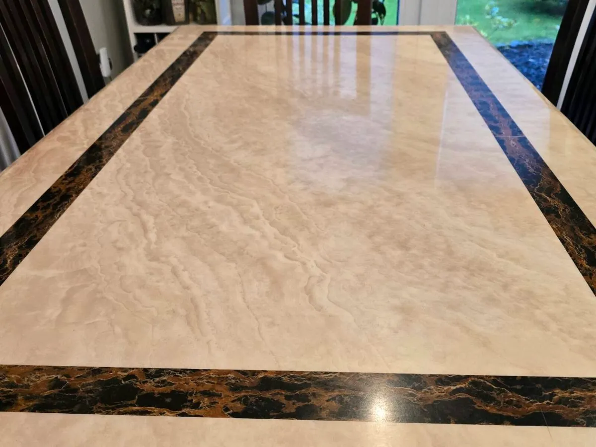Marble kitchen/dinning room table and chairs - Image 2