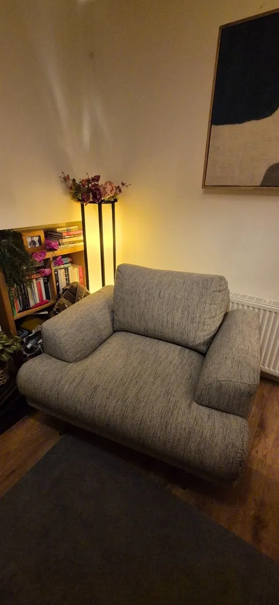 EZ Living Fabric Armchair, Grey - Image 1