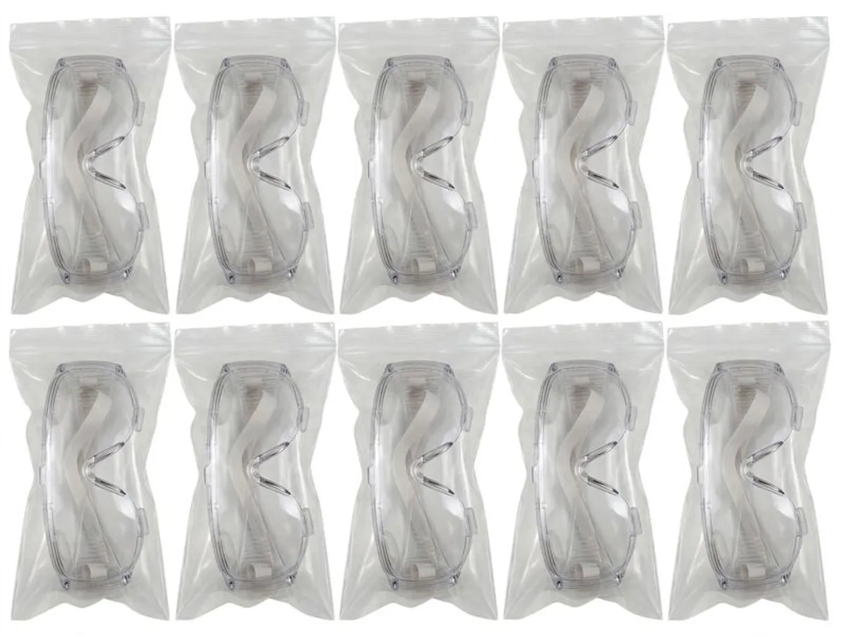 150x Safety Goggles - Anti-Fog Clear - Brand New Sealed - Job Lot / Bundle - Image 1