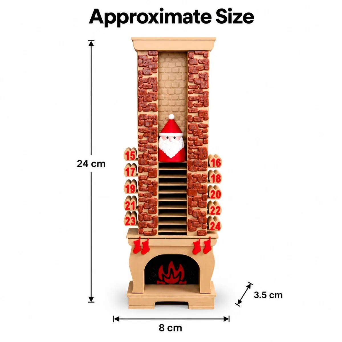 Santa Chimney Advent Calendar, Reusable Christmas - Image 4