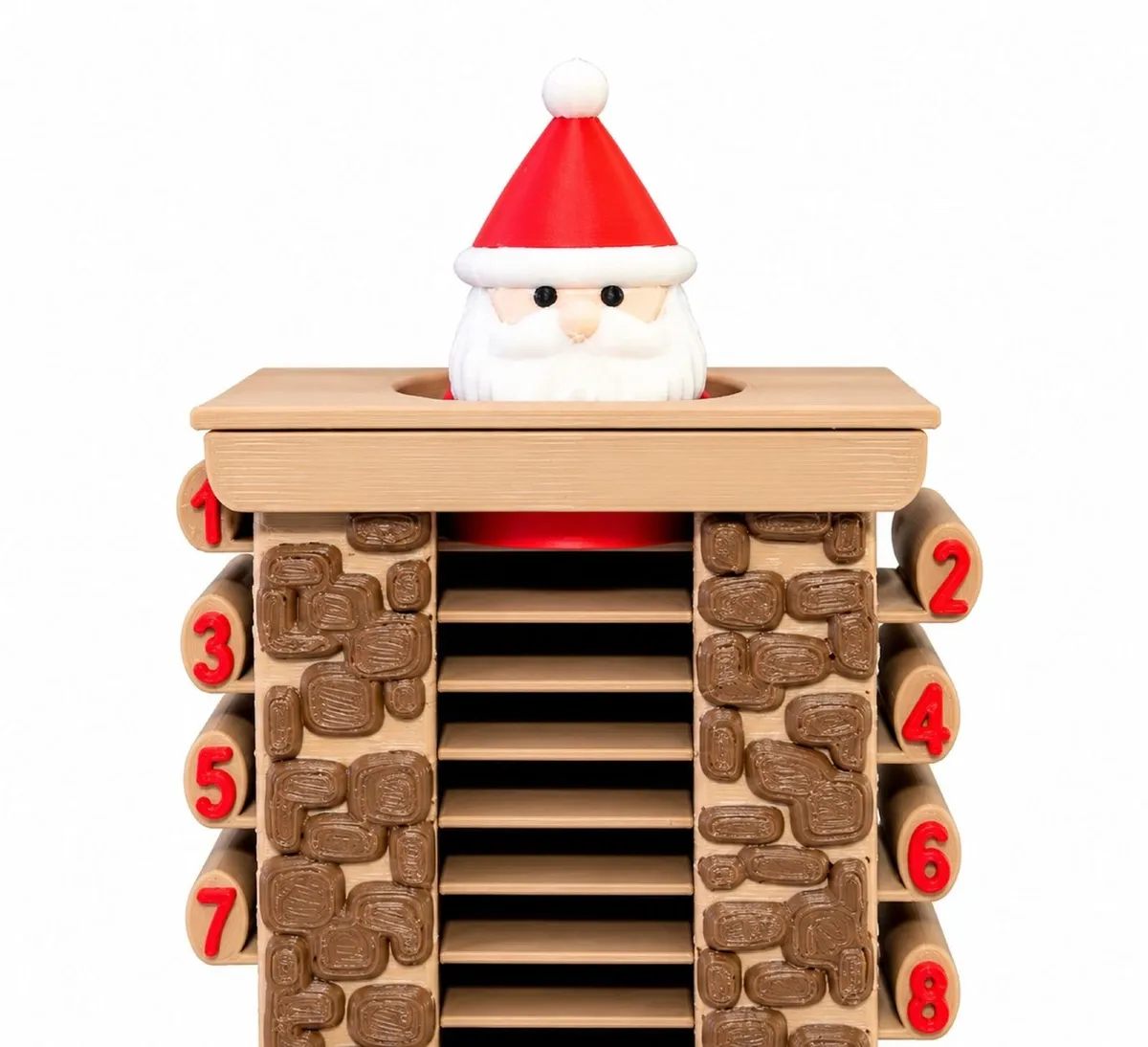 Santa Chimney Advent Calendar, Reusable Christmas - Image 2