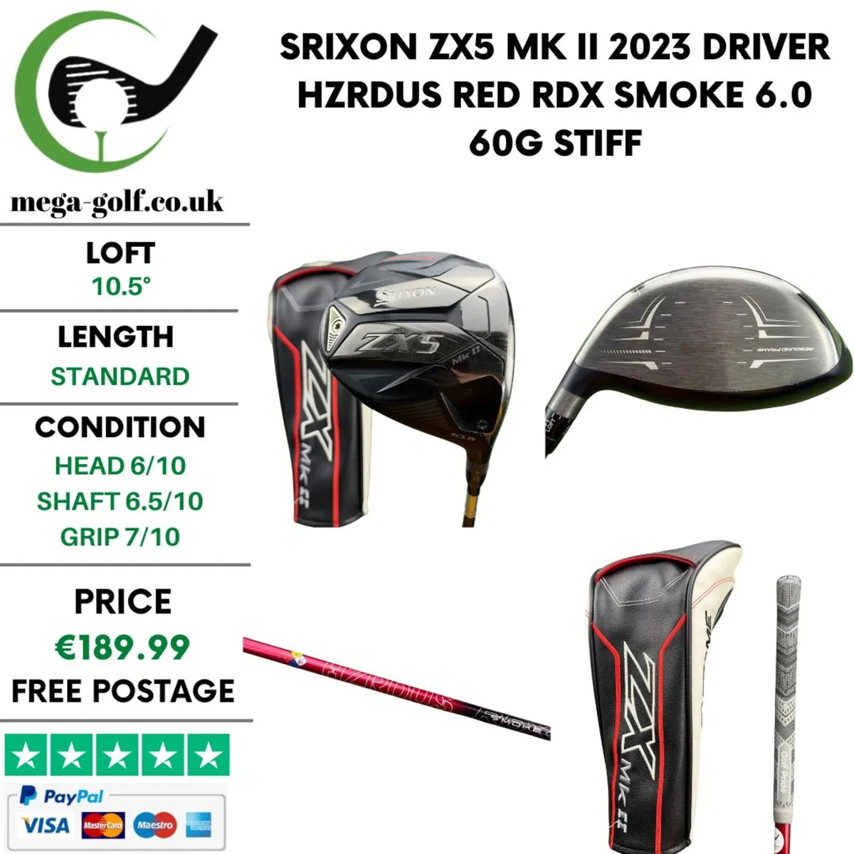 Srixon ZX5 Mk II 2023 Driver / 10.5° / Stiff - Image 1