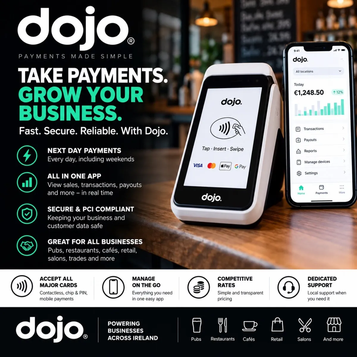 Dojo card terminals