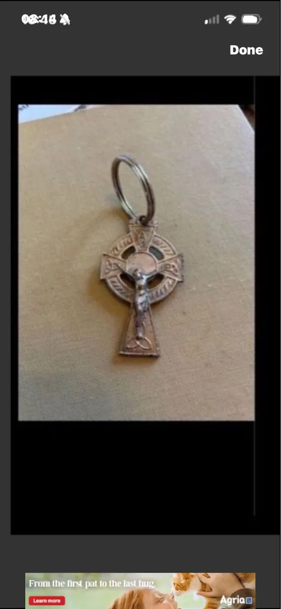 Rare ‘Erin’ Crucifix Key Ring - Image 1