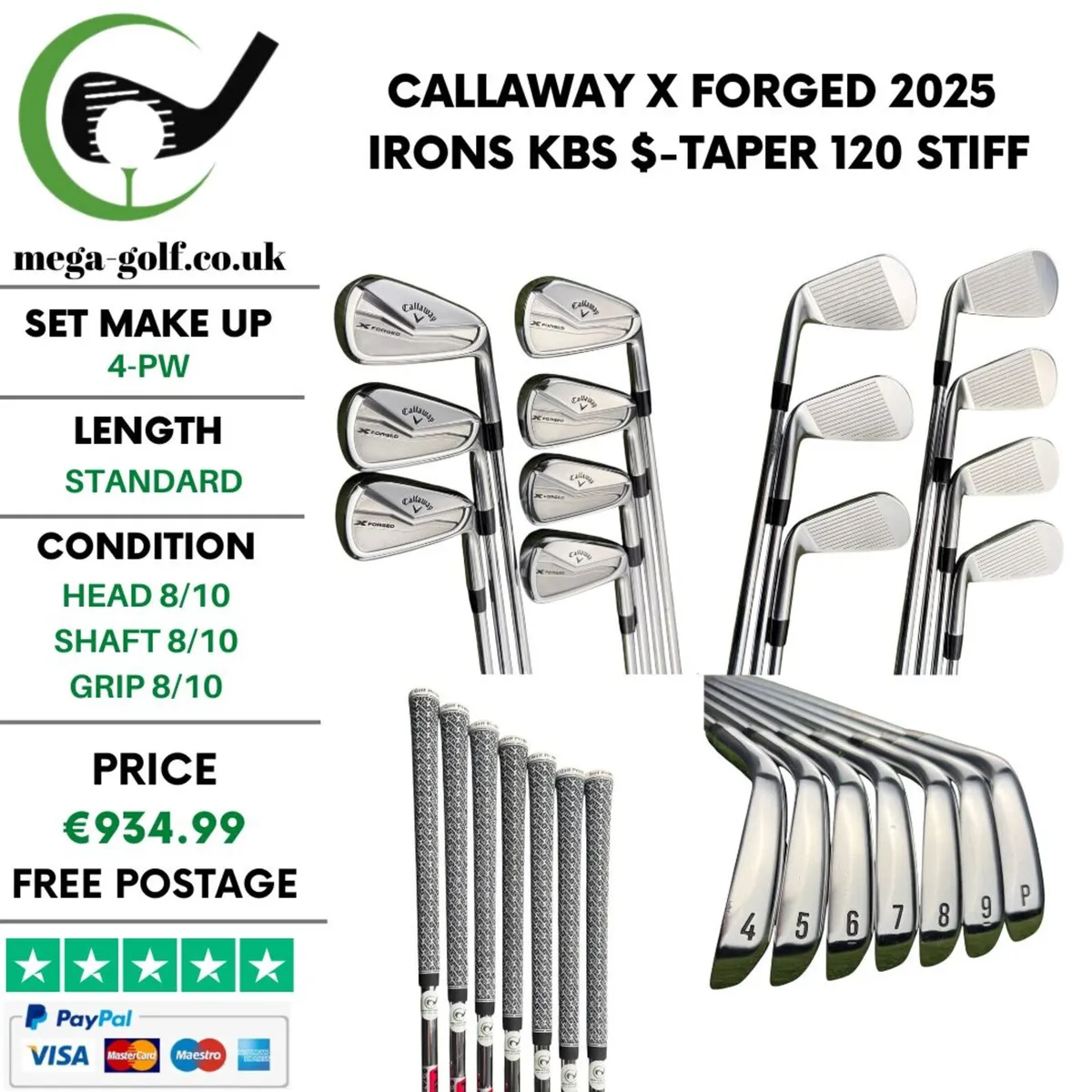 Callaway X Forged 2025 Irons / 4-Pw / Stiff - Image 1