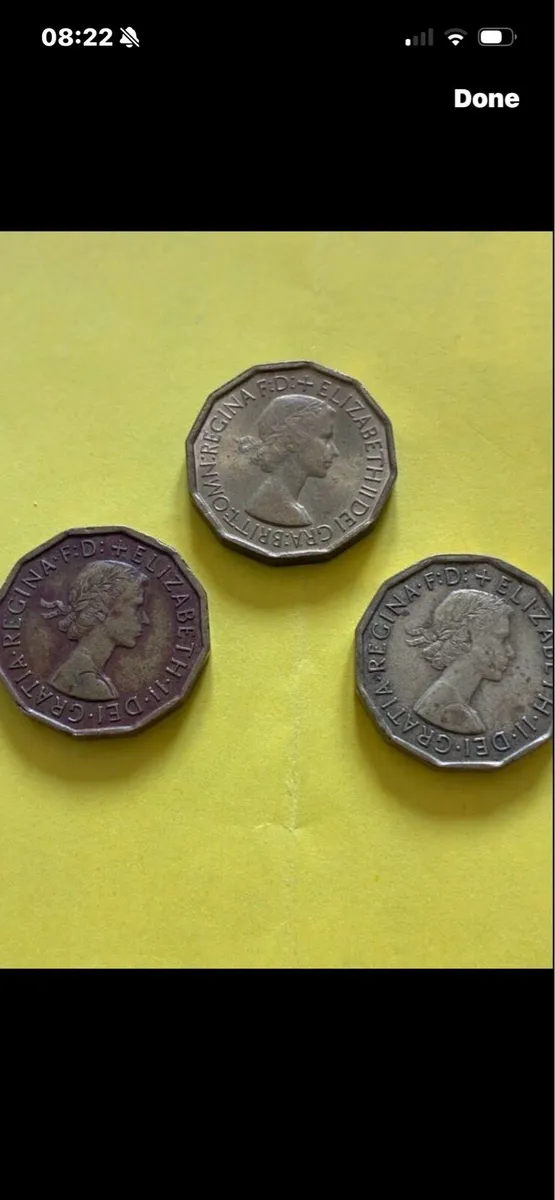UK Three Pence Coins 1953/62/67 - Image 2