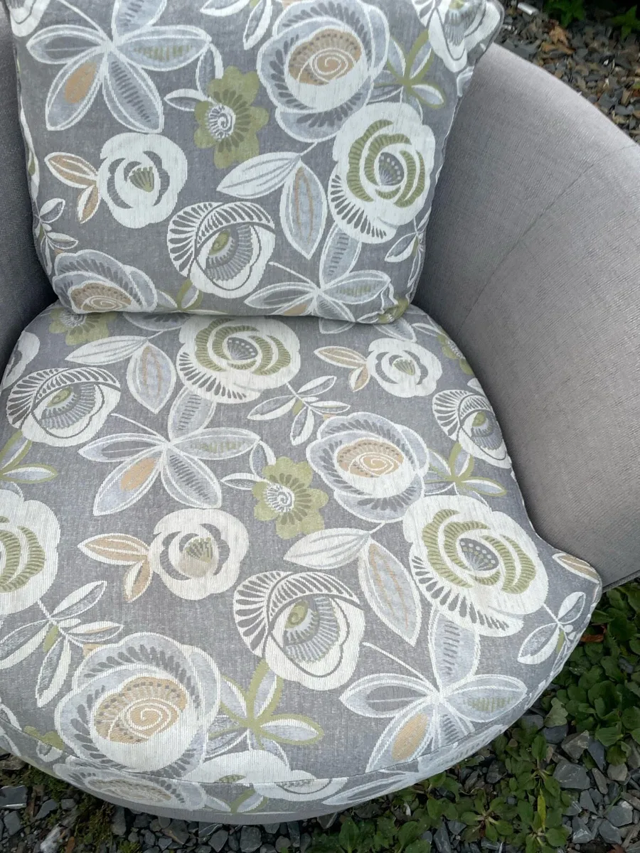 Grey Harvey Norman sofa+swivel chair - Image 2