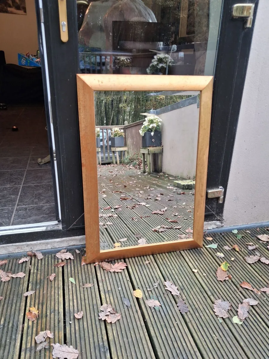 Large Decorative Gold-Framed Wall Mirror – 89 × 63 - Image 2