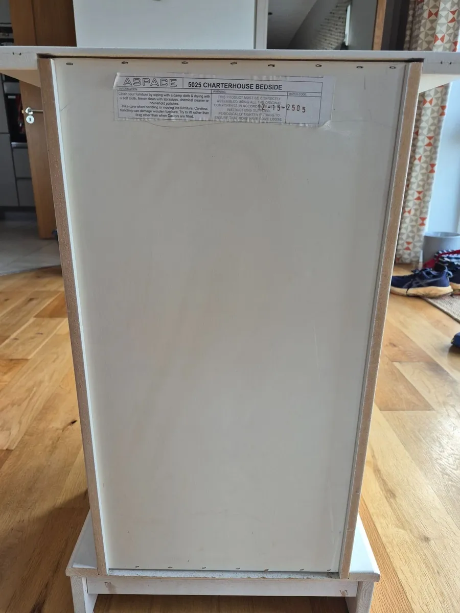 Aspace Charterhouse Bedside Cabinet – White, €50 - Image 4