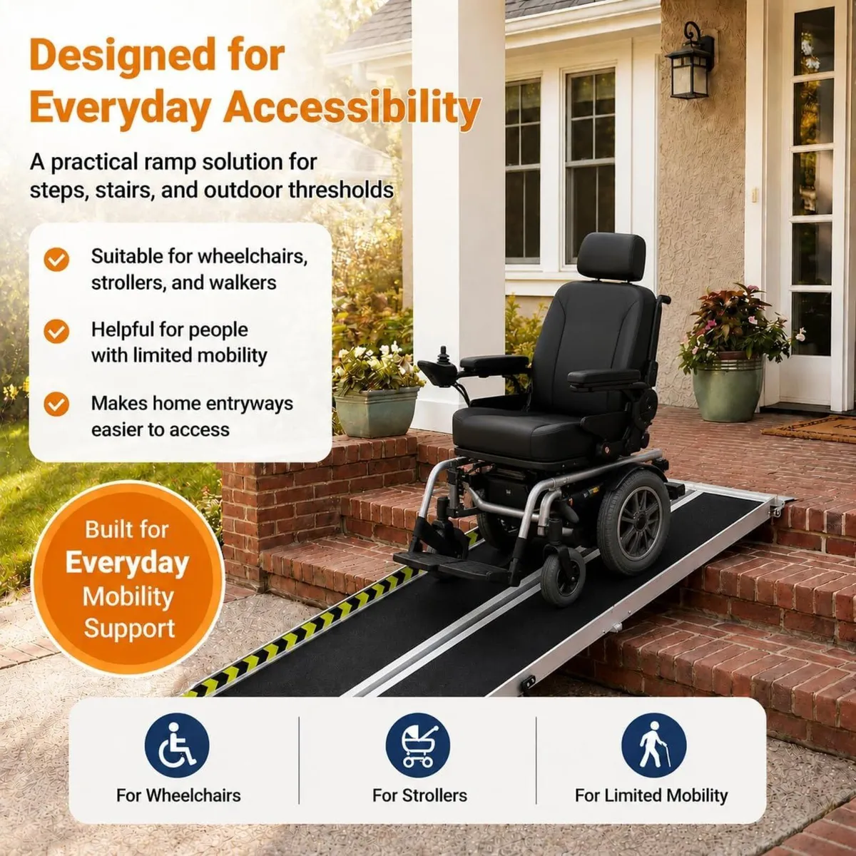Ramp 7FT Aluminium Wheelchair Entry Ramp - Image 4