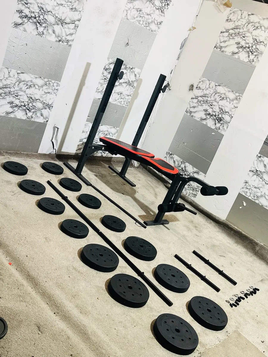 STURDY WEIGHT BENCH WEIGHTS BARBELL DUMBBELLS - Image 3