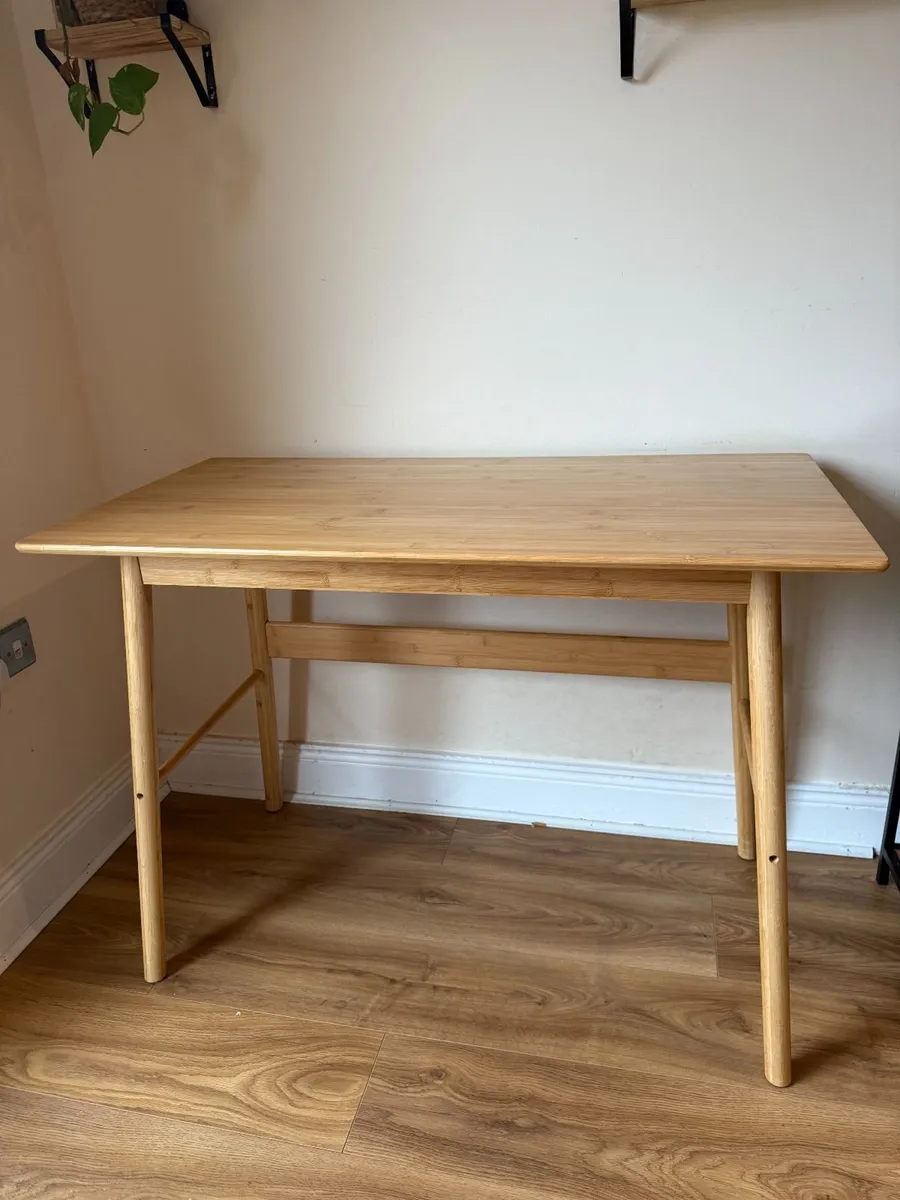 Solid Wood Bamboo Office Desk – €60 - Image 2