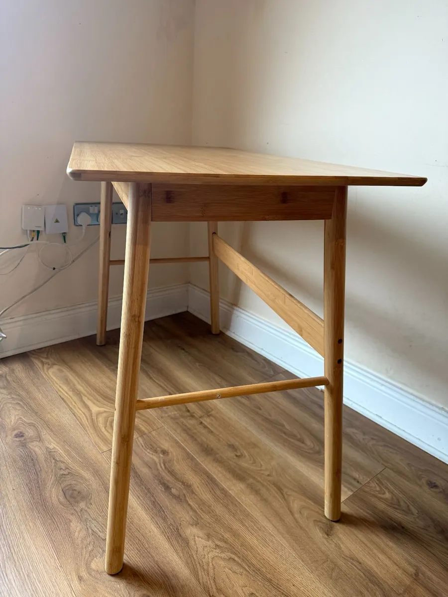 Solid Wood Bamboo Office Desk – €60 - Image 3