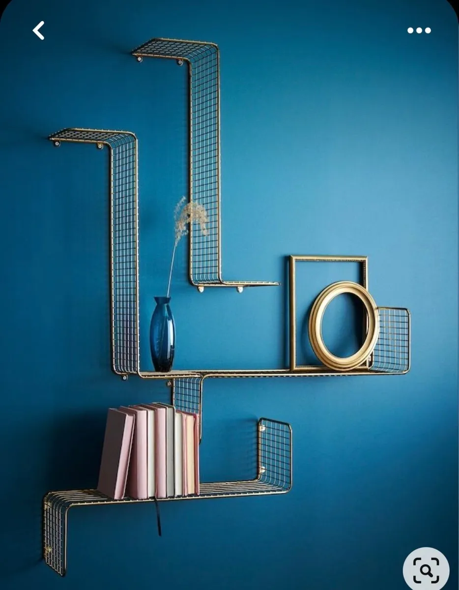 Gold brass colour shelf x 1 - Image 4