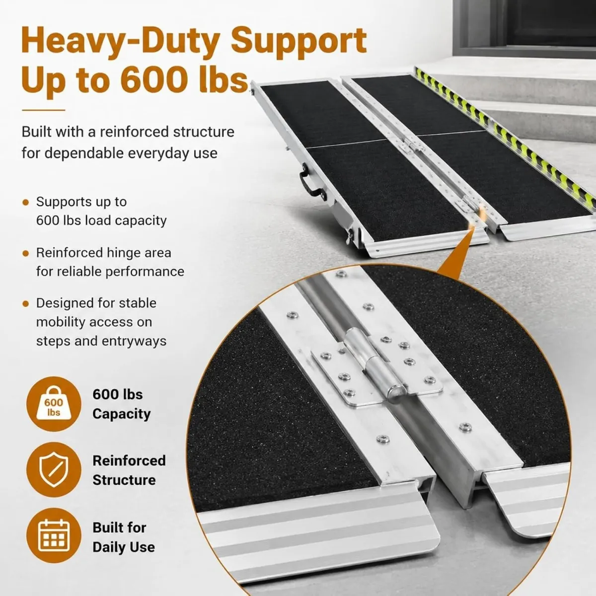 Ramp 7FT Folding Aluminium Mobility Access - Image 4