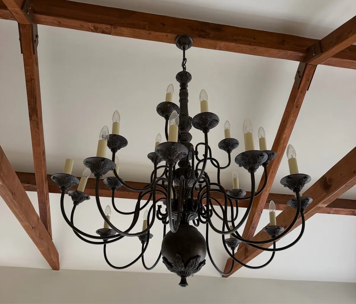 Black chandelier 20 light candle
