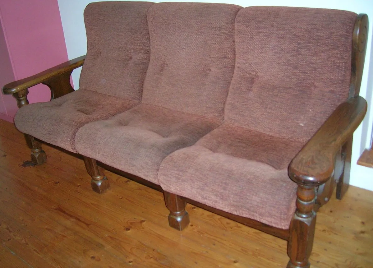Classic 3 Piece vintage Dutch Oak Suite - Image 3