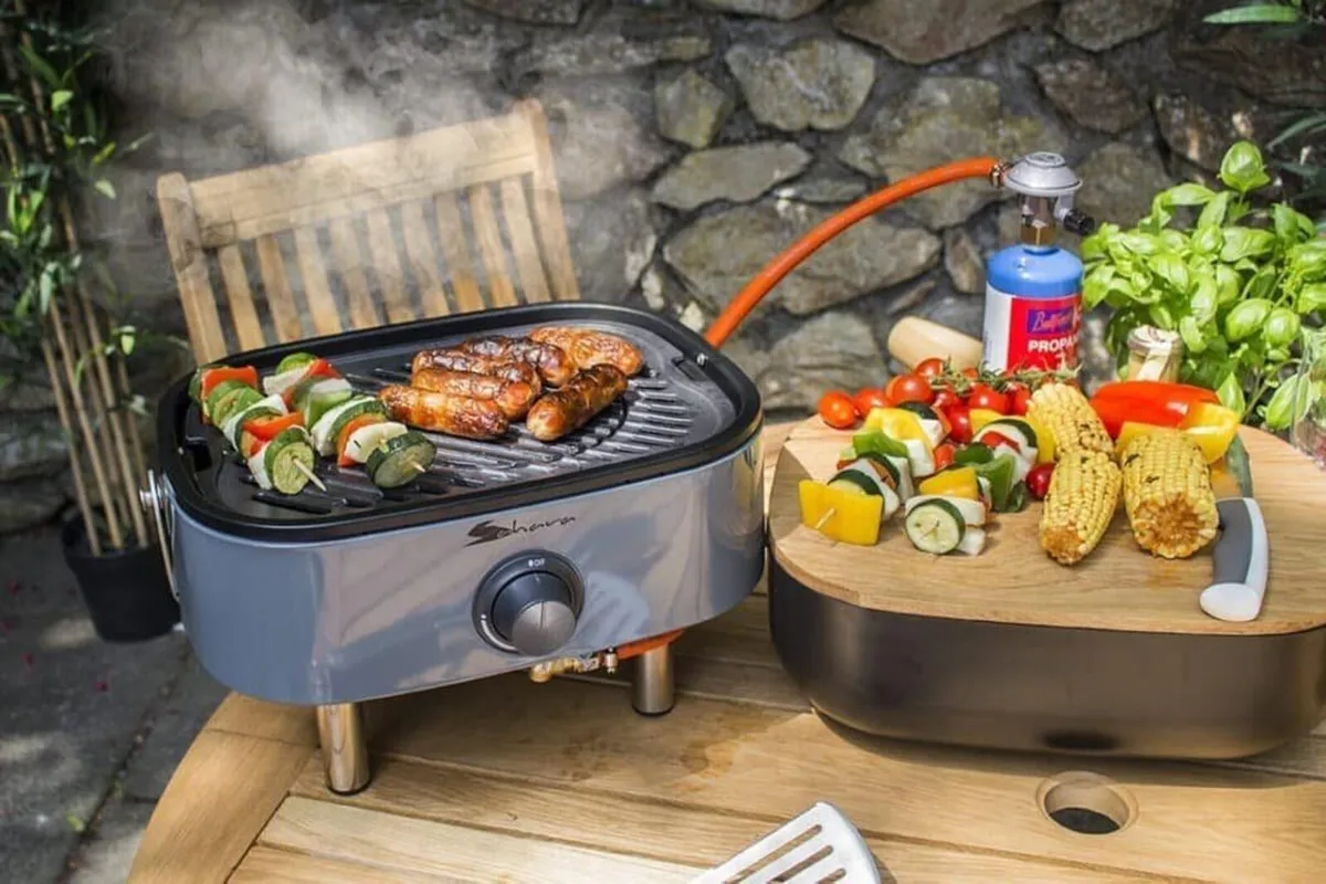 🔥 SAHARA MINI PORTABLE GAS BBQ – GREY MODEL 🔥 - Image 1