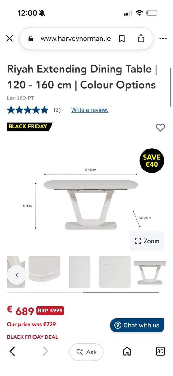Extendable dining table - Image 2