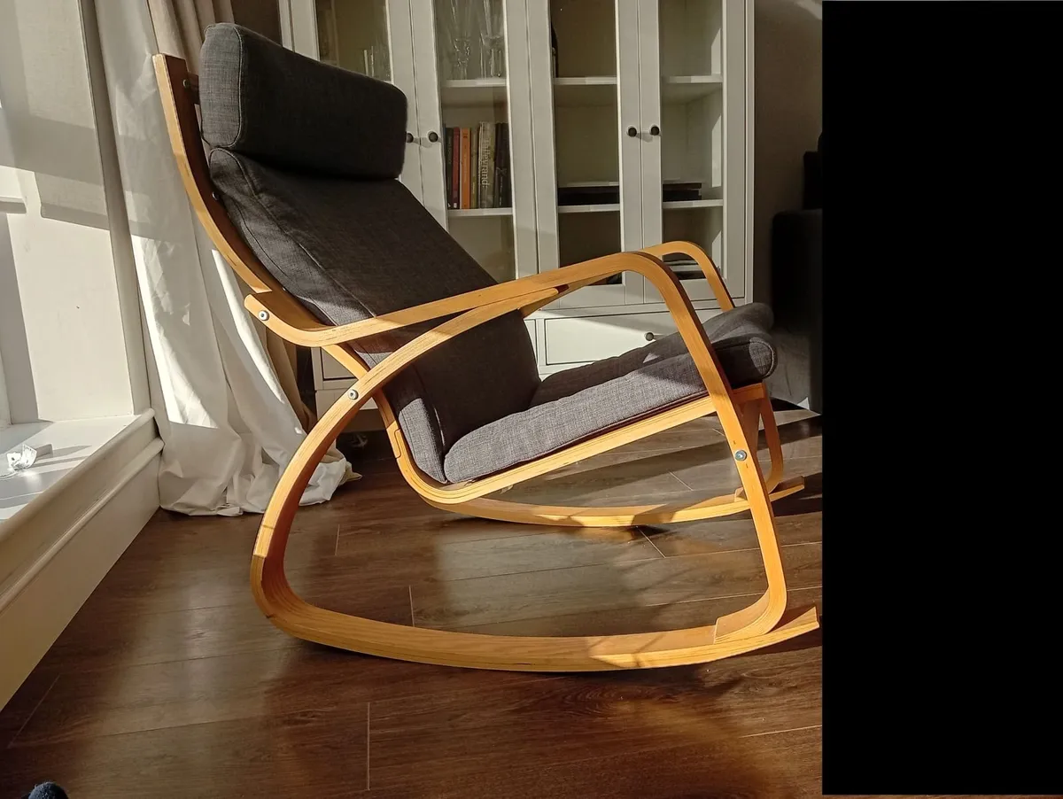Poang Ikea Arm Chair and Footstool - Image 1
