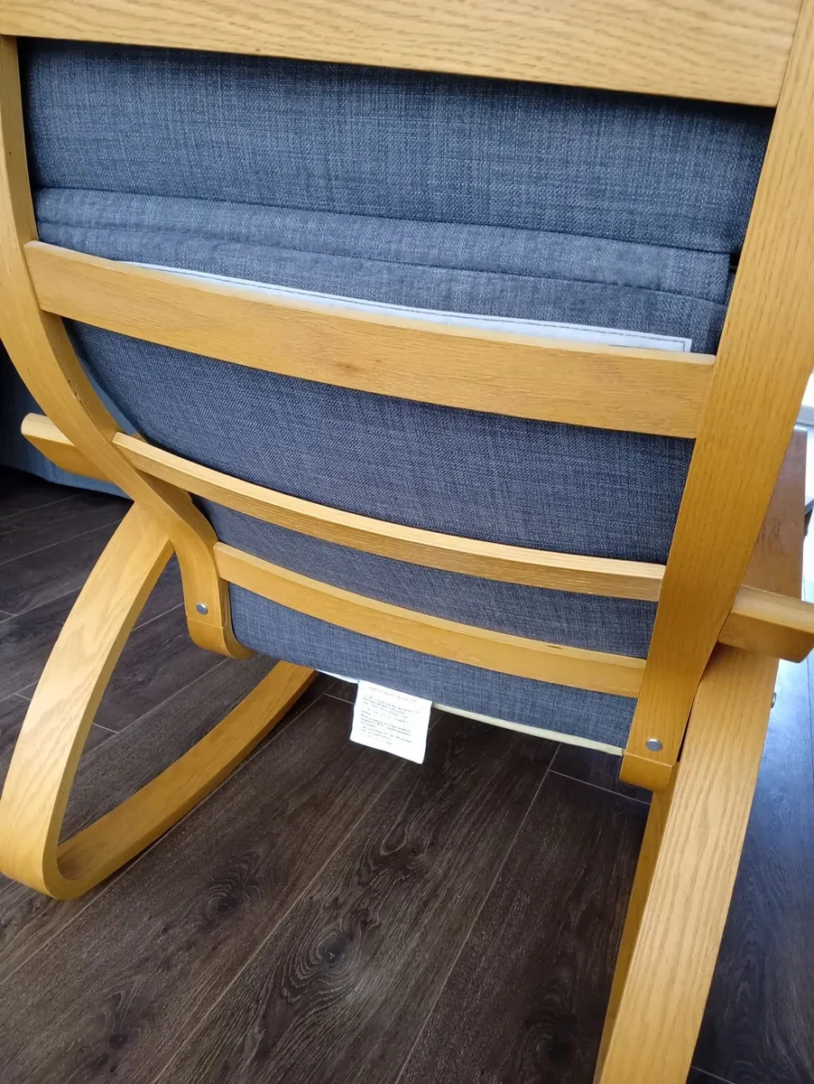 Poang Ikea Arm Chair and Footstool - Image 2