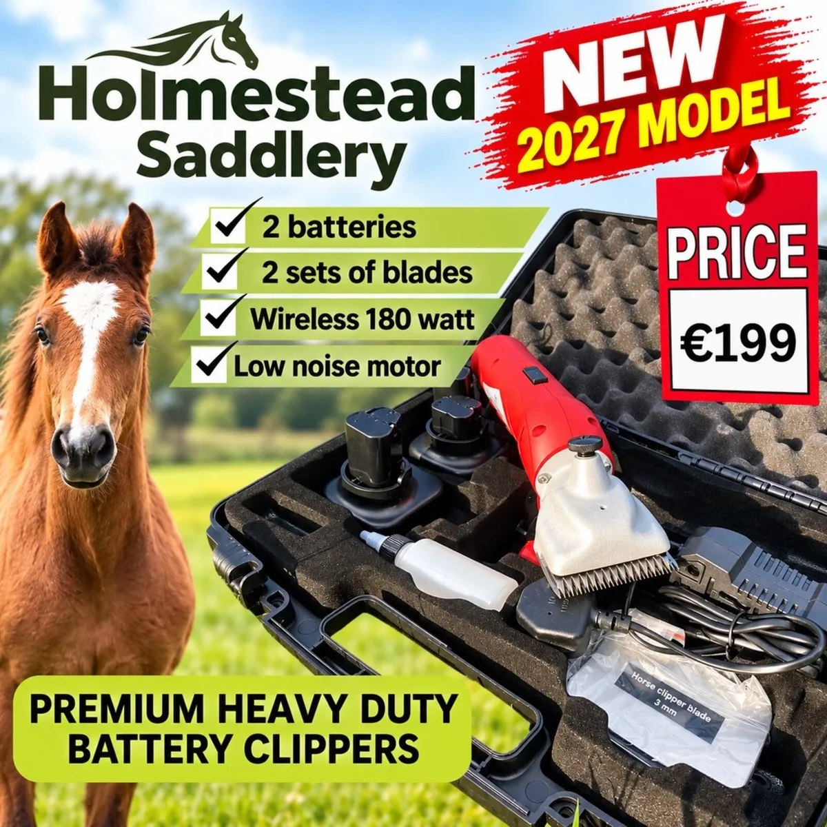 CORDLESS CLIPPERS 2 sets blades 2 batteries