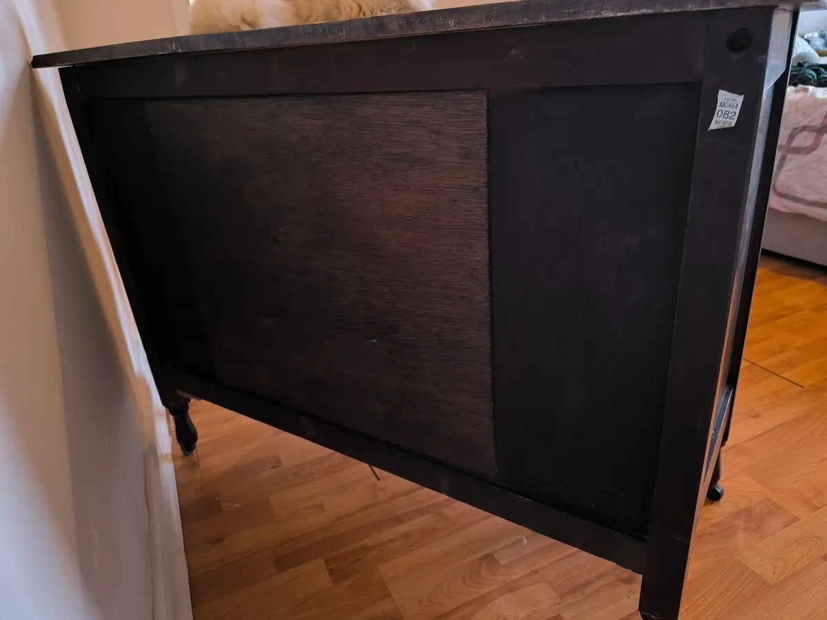 Antique Chest of Drawers & Matching Oval Mirror - - Image 2