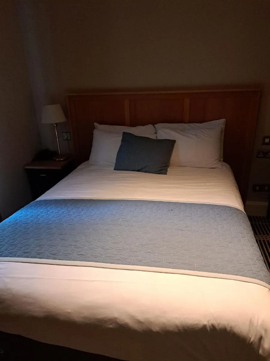 4ft6 Double Bed with Mattress- HOTEL FURNITURE - Image 2