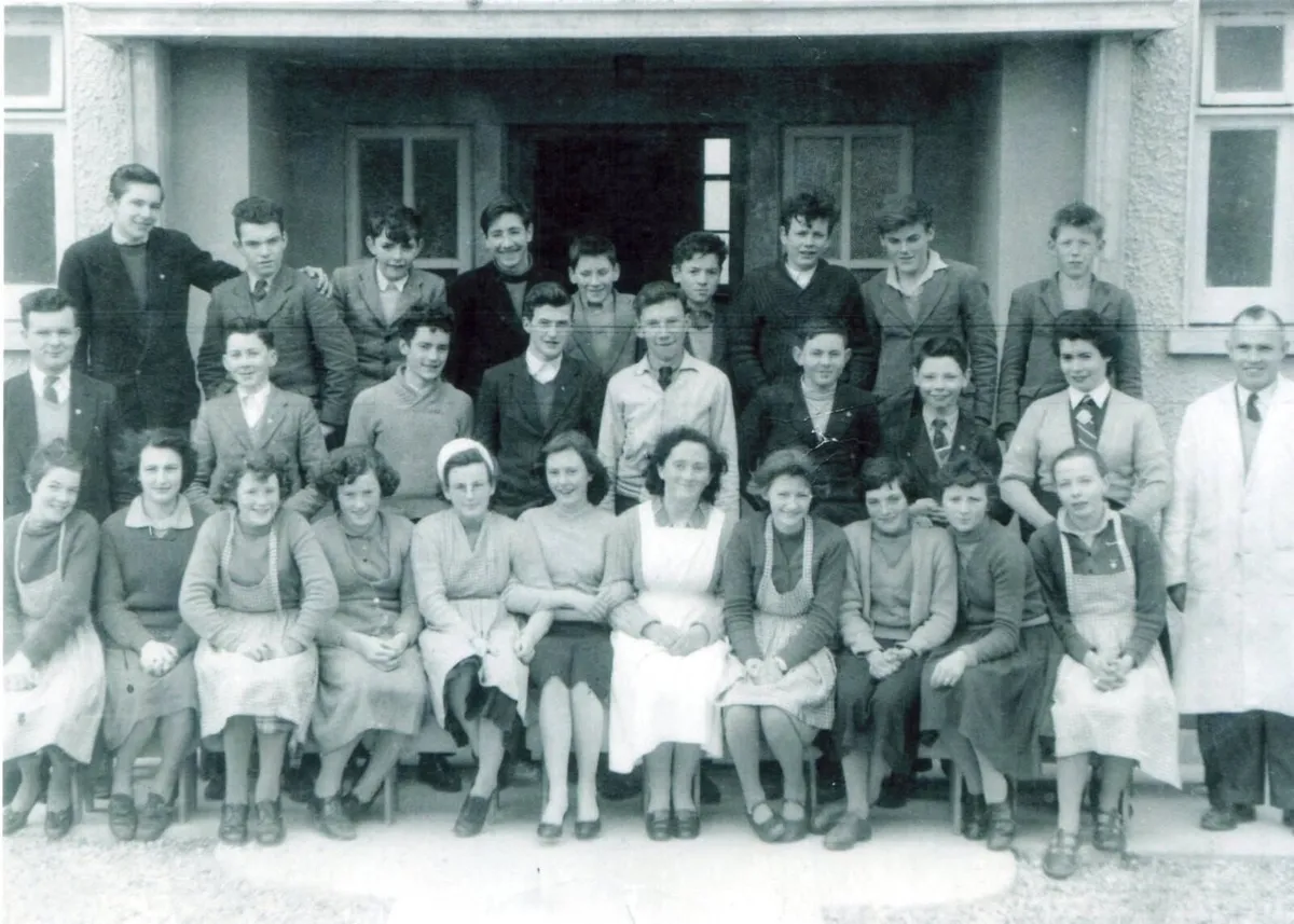 Vintage Kilrane Technical School, Pine stool - Image 2