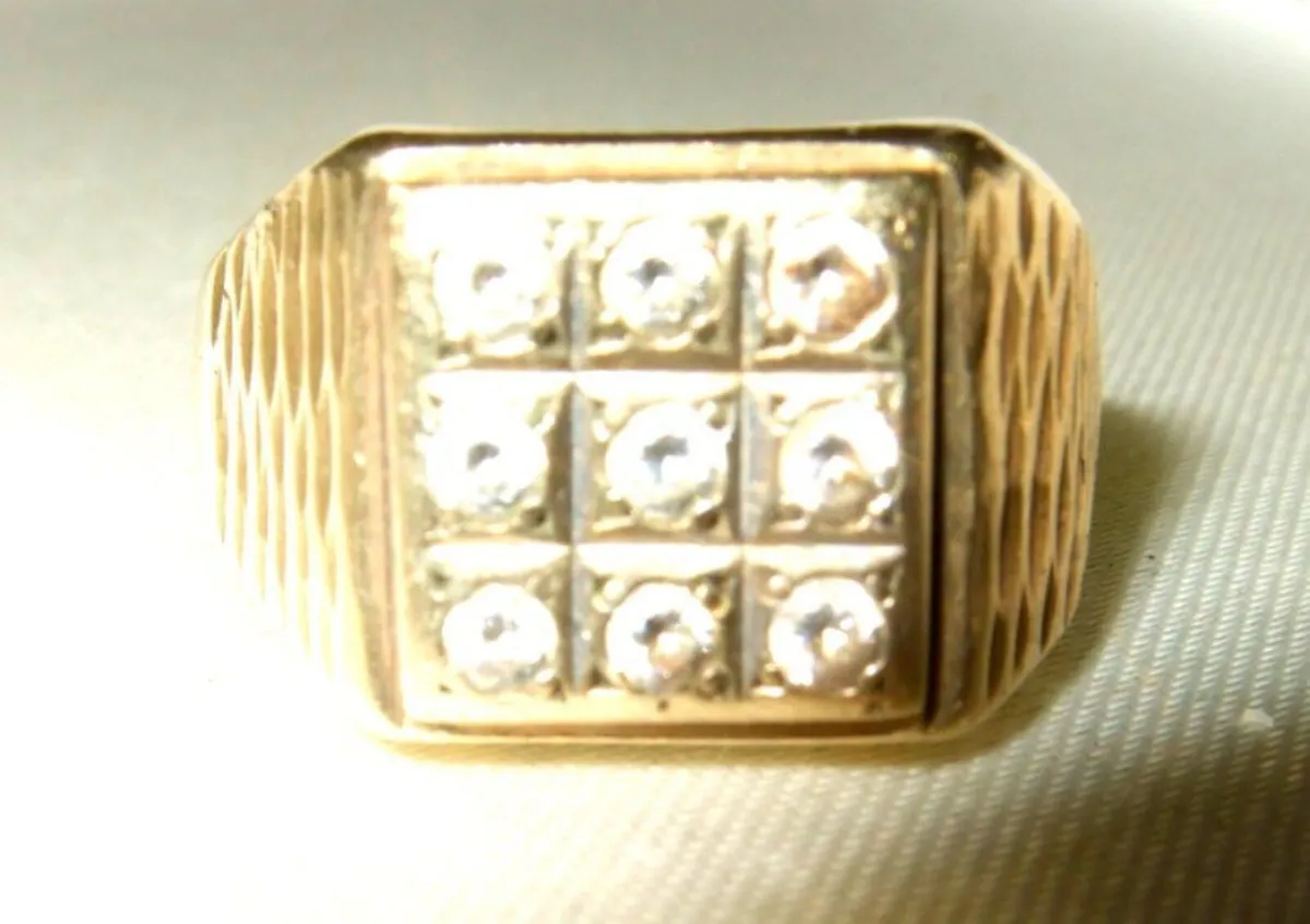 Vintage Gentlemans Gemset Ring - Image 2