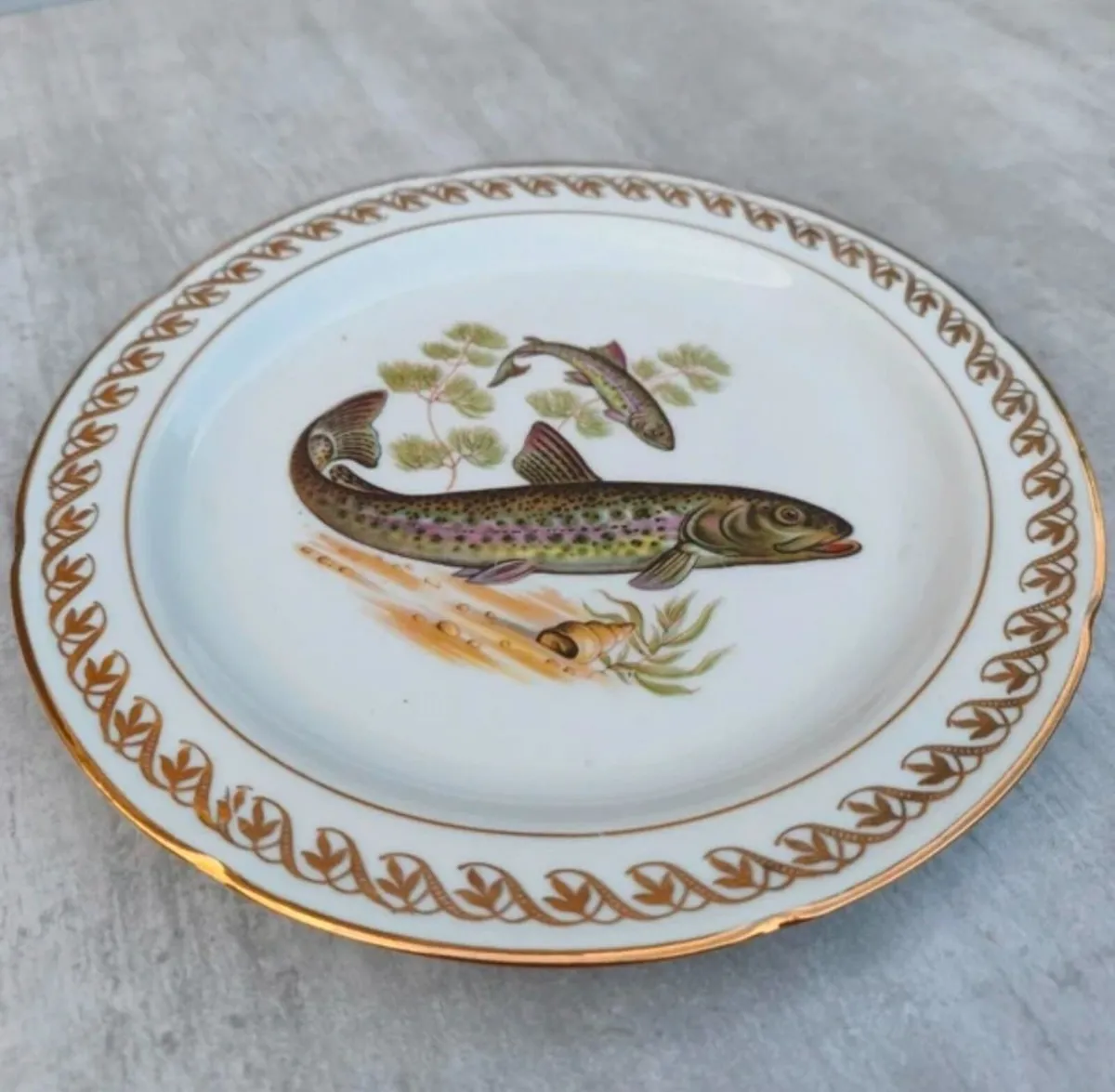 Vintage French Porcelain Fish Service Set c.1950s - Image 4