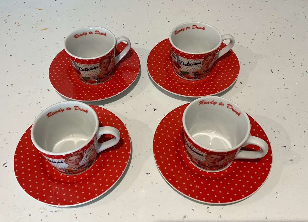 Set of Vintage Kelloggs Cups/Saucers x 4 - Image 1