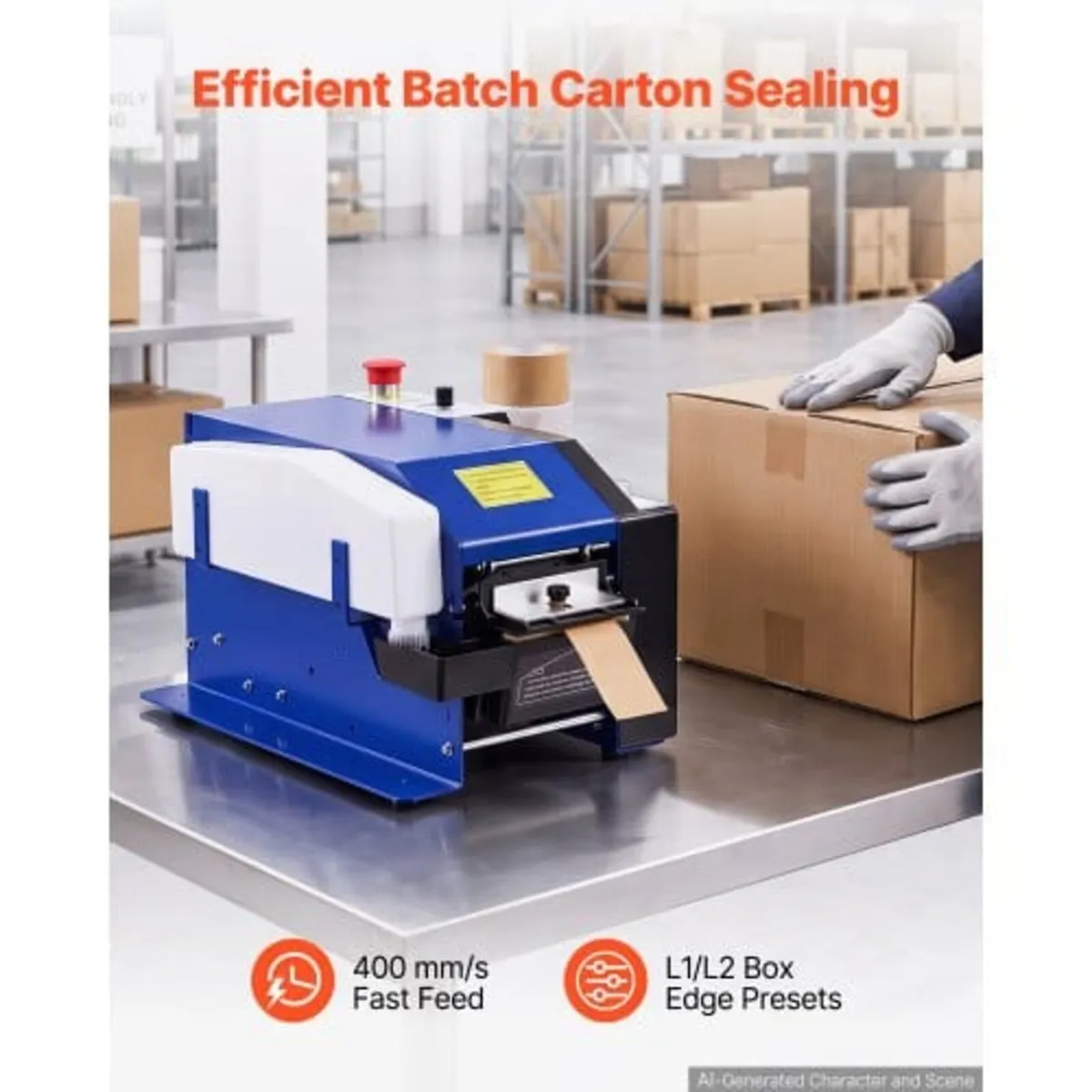Water-Activated Tape Dispenser, Automatic Kraft Gu - Image 3