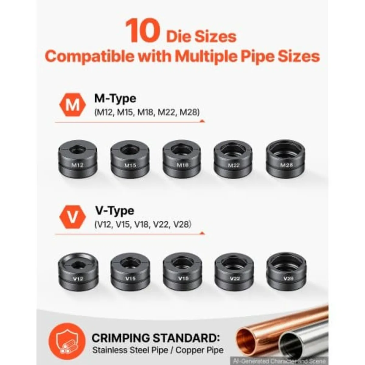 Pipe Crimping Tool, Hydraulic Driven Press Tool wi - Image 2