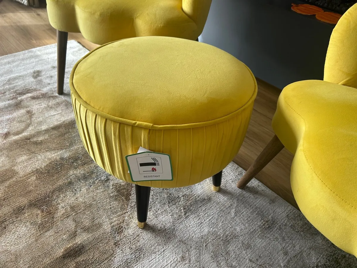 Chairs and footstool set - Image 3