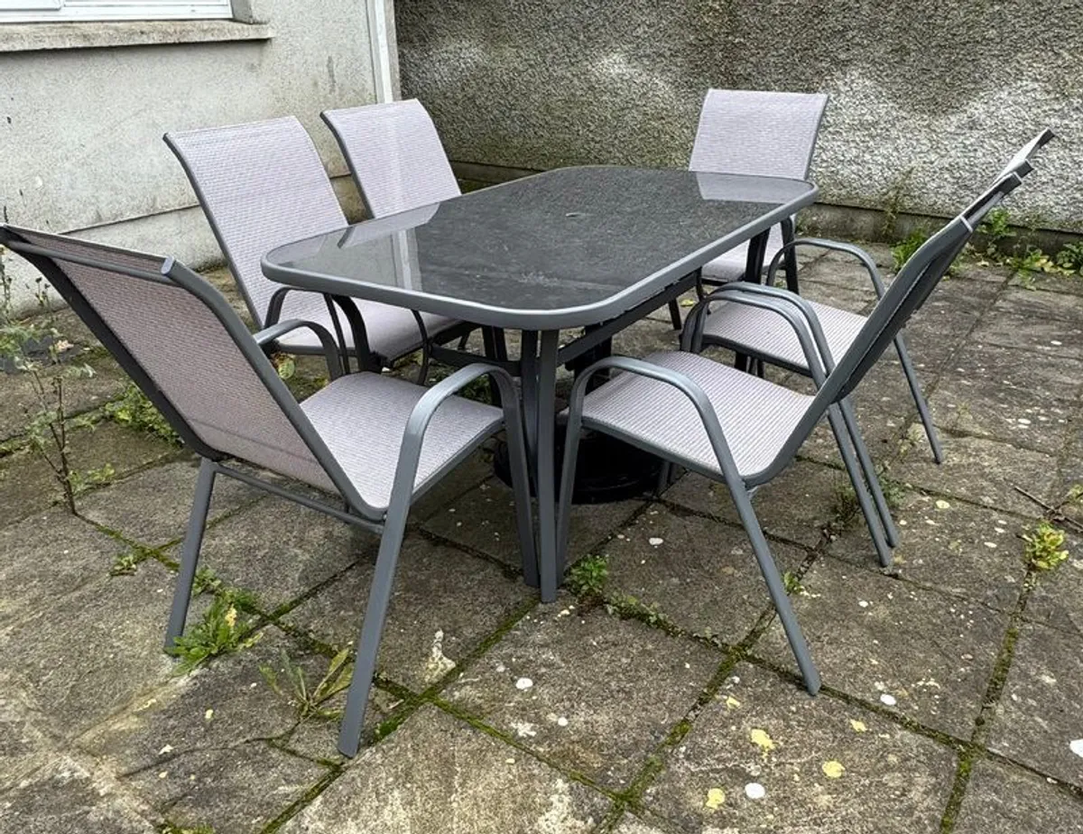 Seville Six Seater Outdoor Dining Set - Image 1