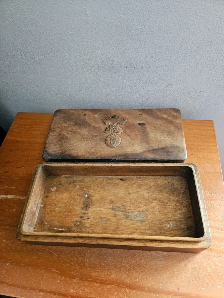 Vintage Antique Irish Fusiliers Cigar Box - Image 3