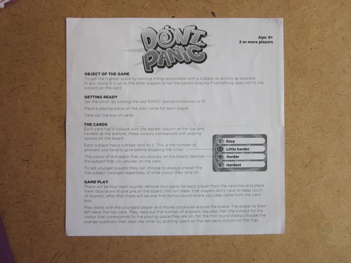 D'ont Panic Board Game by Ideal 2009 - Image 3