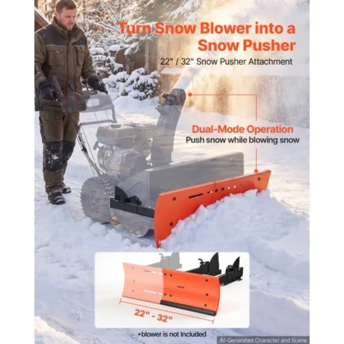 Snow Plow Kit 559-813 mm Width Adjustable Universa - Image 3