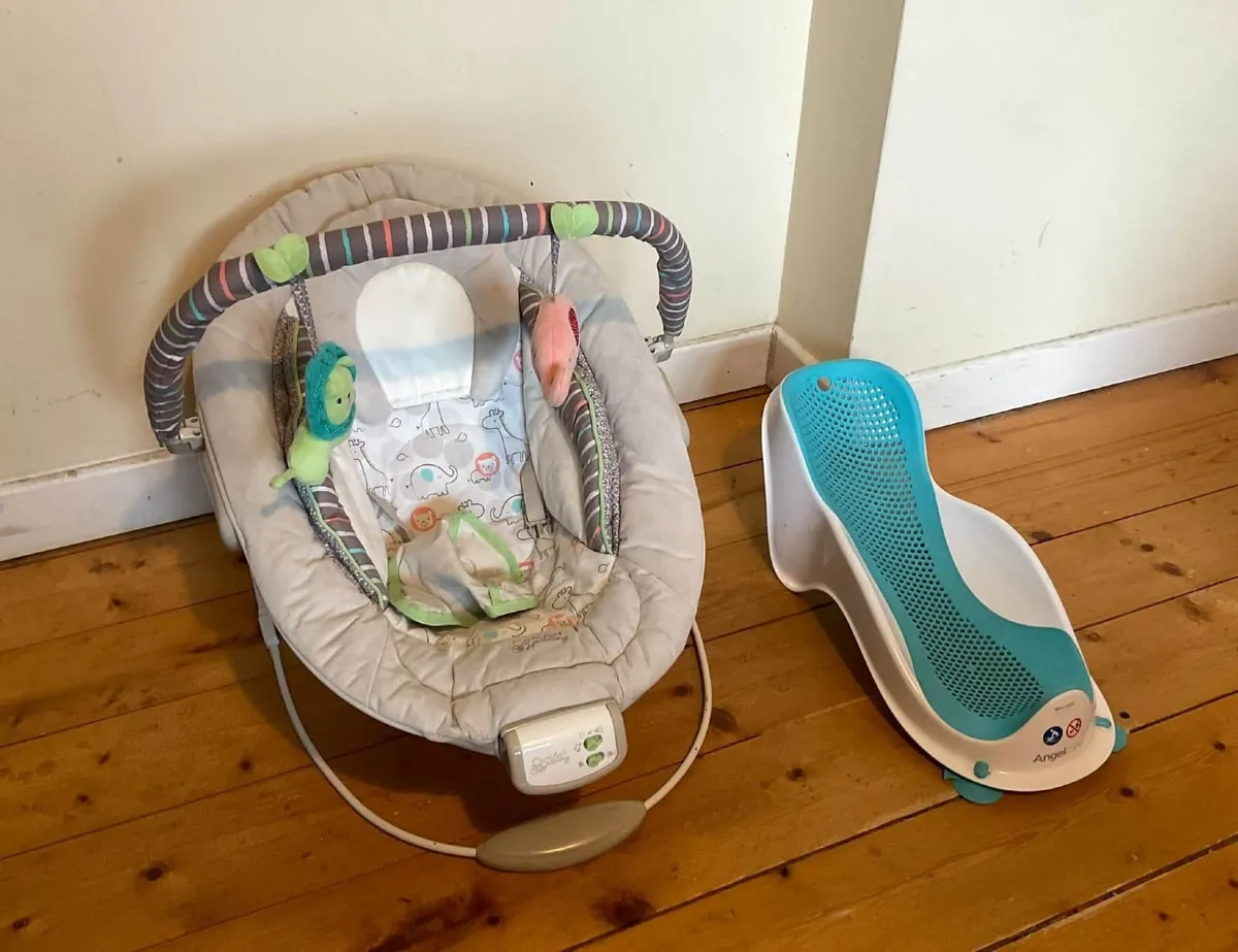 Baby Bouncer & Angelcare Bath Support Bundle - Image 1