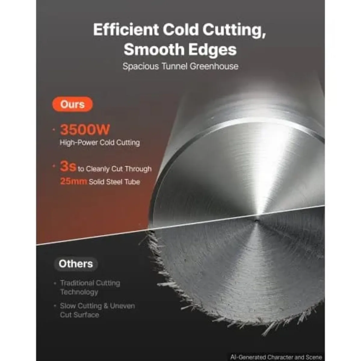 Chop Saw 355 mm Cold Cut Blade 3500 W Brushless Mo - Image 3