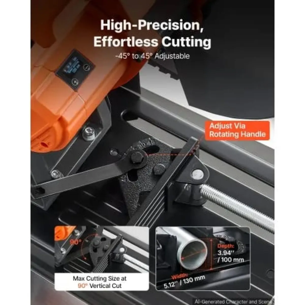 Chop Saw 355 mm Cold Cut Blade 3500 W Brushless Mo - Image 4