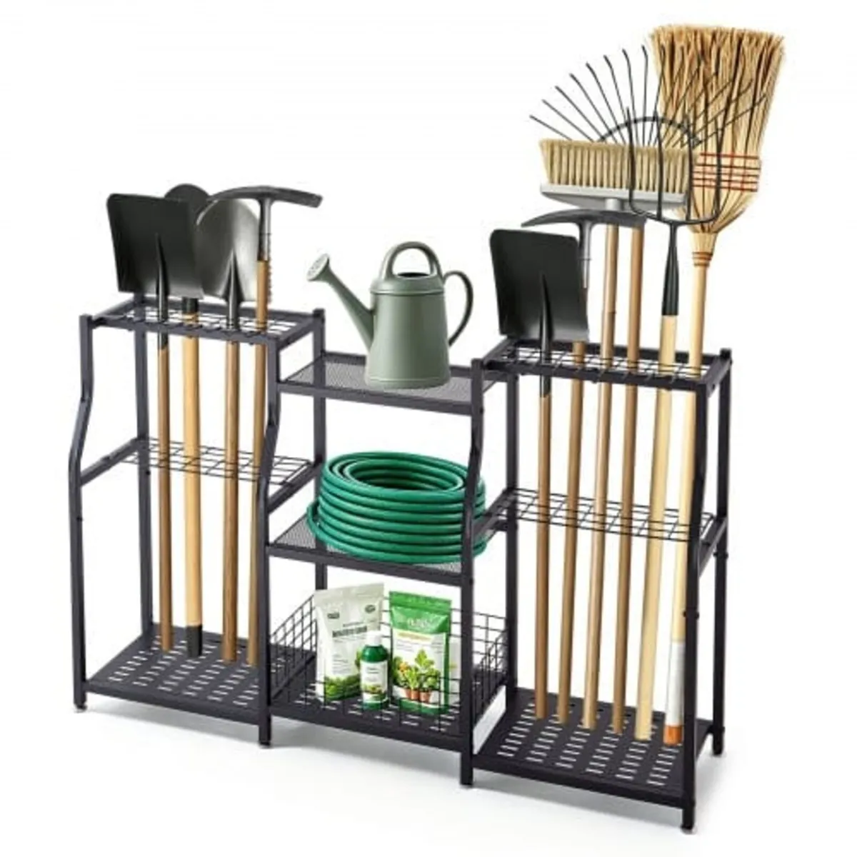 Garden Tool Organizer, 3-Tier High-Capacity Metal - Image 1