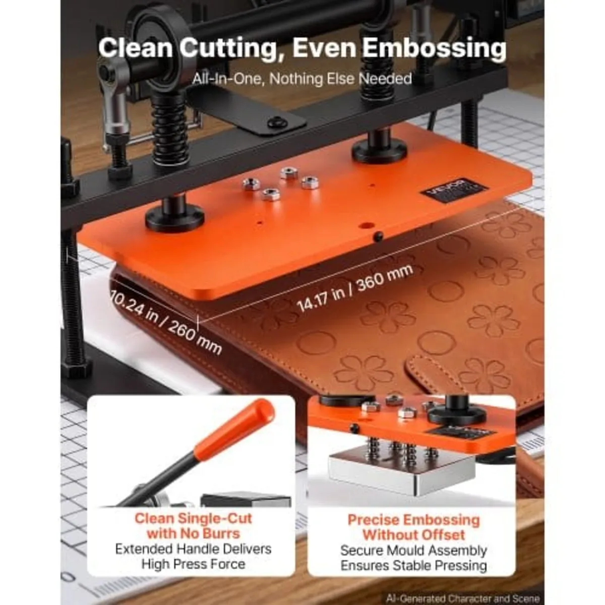 Heated Leather Cutting Machine 360 x 260 mm Plate - Image 2