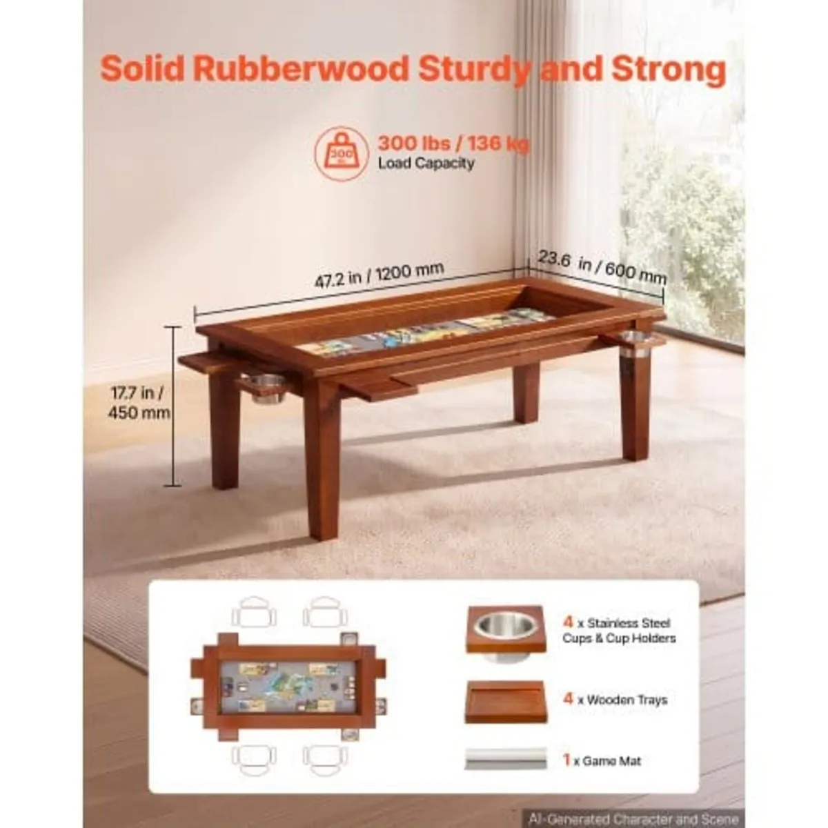 Board Game Table 2-in-1 Gaming and Dining Table 1. - Image 3