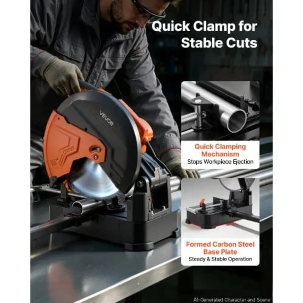 Chop Saw 406.4mm Cold Cut Blade 3000 W Powerful Mo - Image 2
