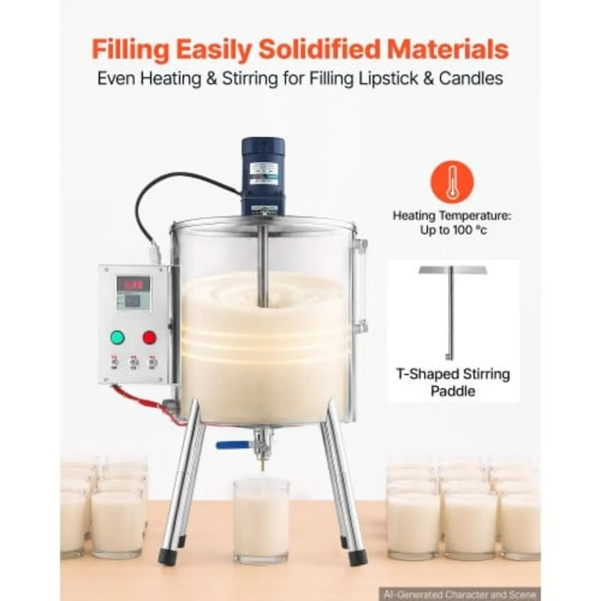 Liquid Filling Machine, 30 L Hopper, Heating & Mix - Image 4