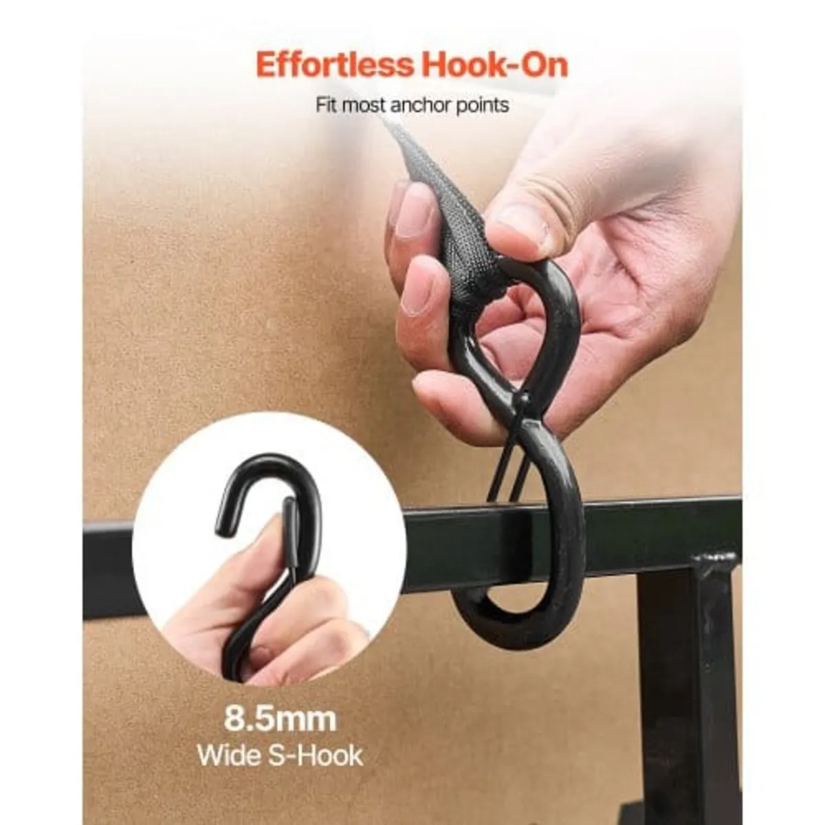 Retractable Ratchet Straps, 25.4 mm x 4.9 m, Tie D - Image 4